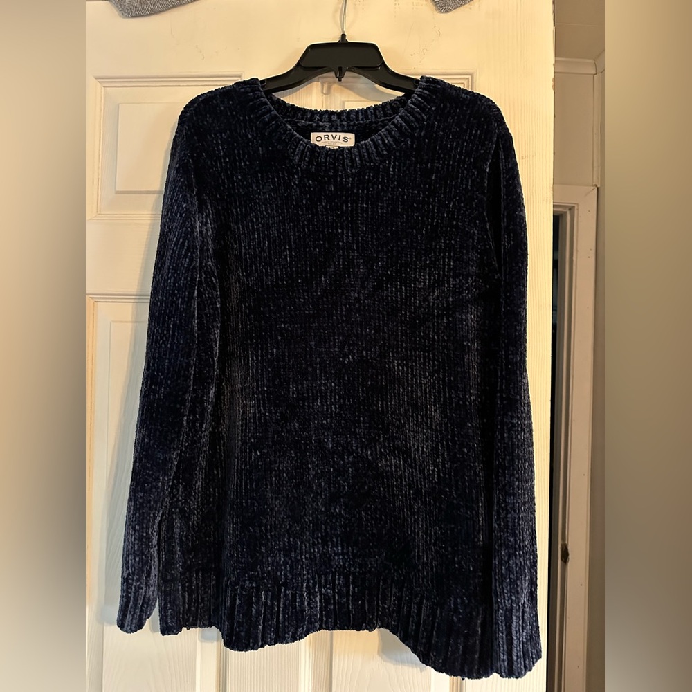 Orvis Women's Deep Blue Crew Neck Sweater